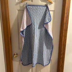 Gymboree reversible blanket, pink and purple with flowers.